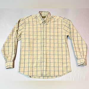 Timberland Men's Long Sleeve Plaid Brown/Blue Weathergear Shirt - Size Large